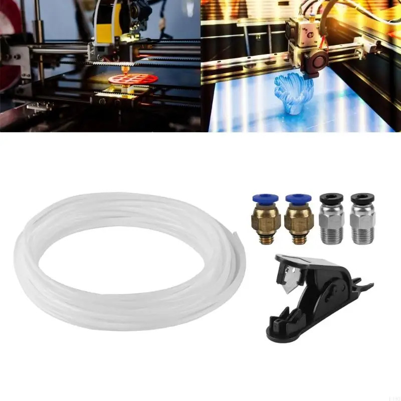3D Printer Tube and Cutter 10M PTFE Bowden Feed Line with Quick Fittings for Fil