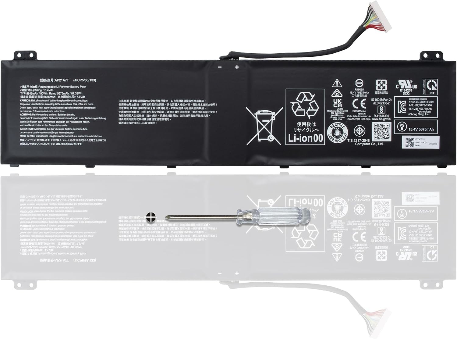 AP21A7T AP21A8T Laptop Battery fr Acer Nitro 5 AN517 55 Helios 300 PH317