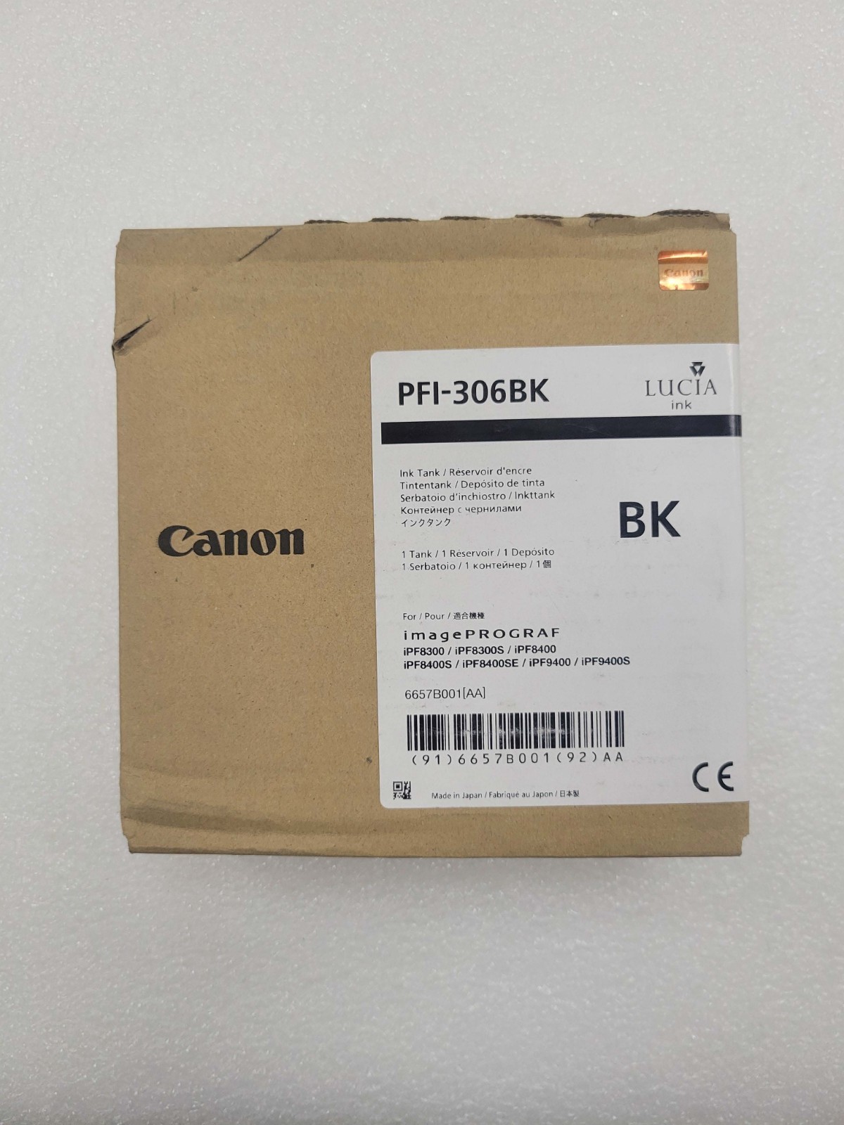 Canon PFI-306BK  black Ink Cartridge Genuine Exp 11/25-FREE SHIPPING