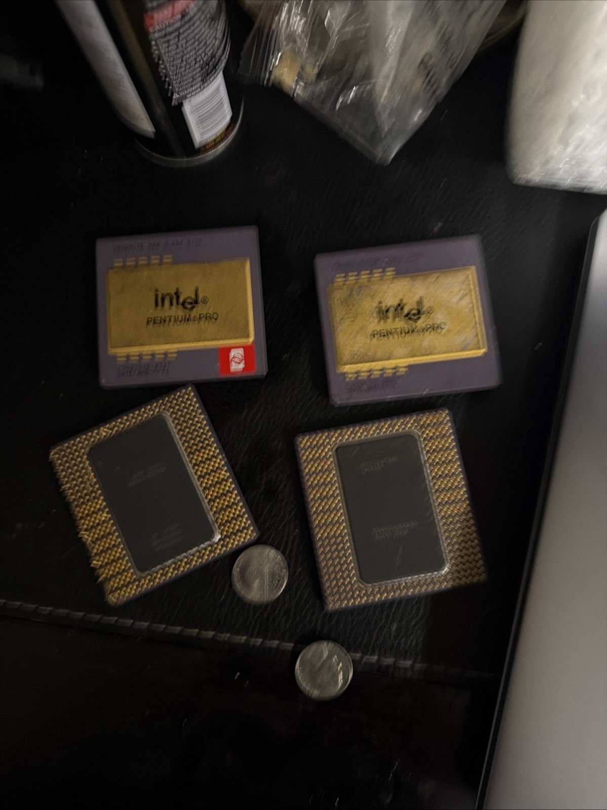 VINTAGE Intel Pentium Pro SL22T/SL22V 200MHz 256 Cache Socket 8 GOLD Top & Pin