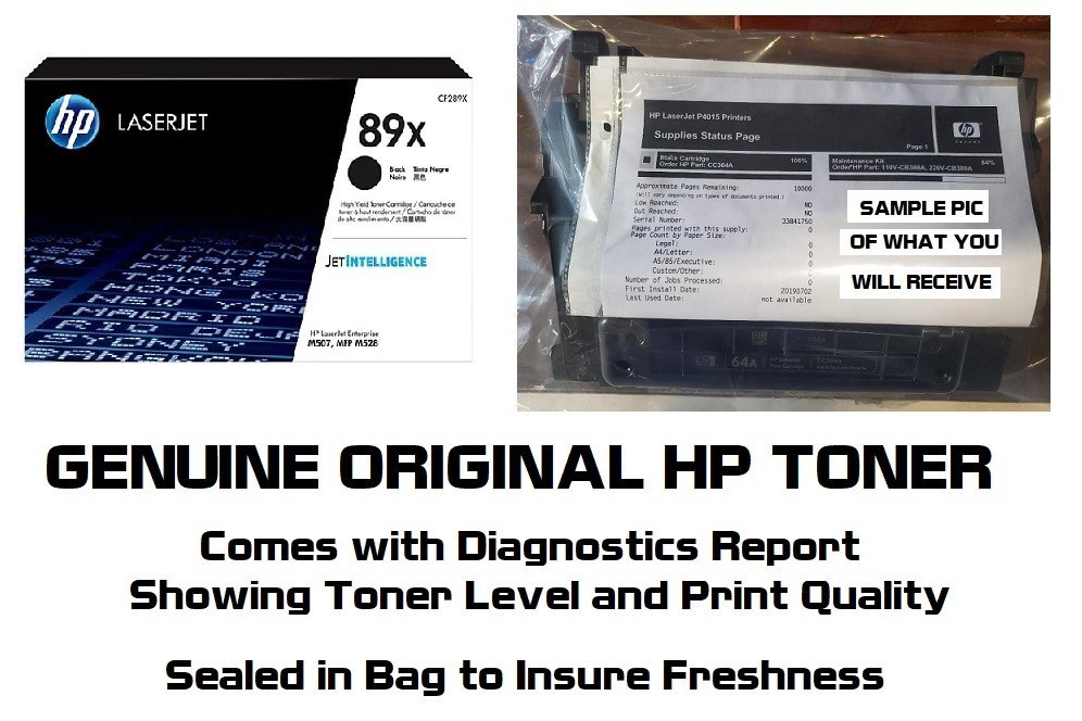 Mostly New Genuine HP 89X Toner Cartridge Printer-Tested 90% Toner NO BOX