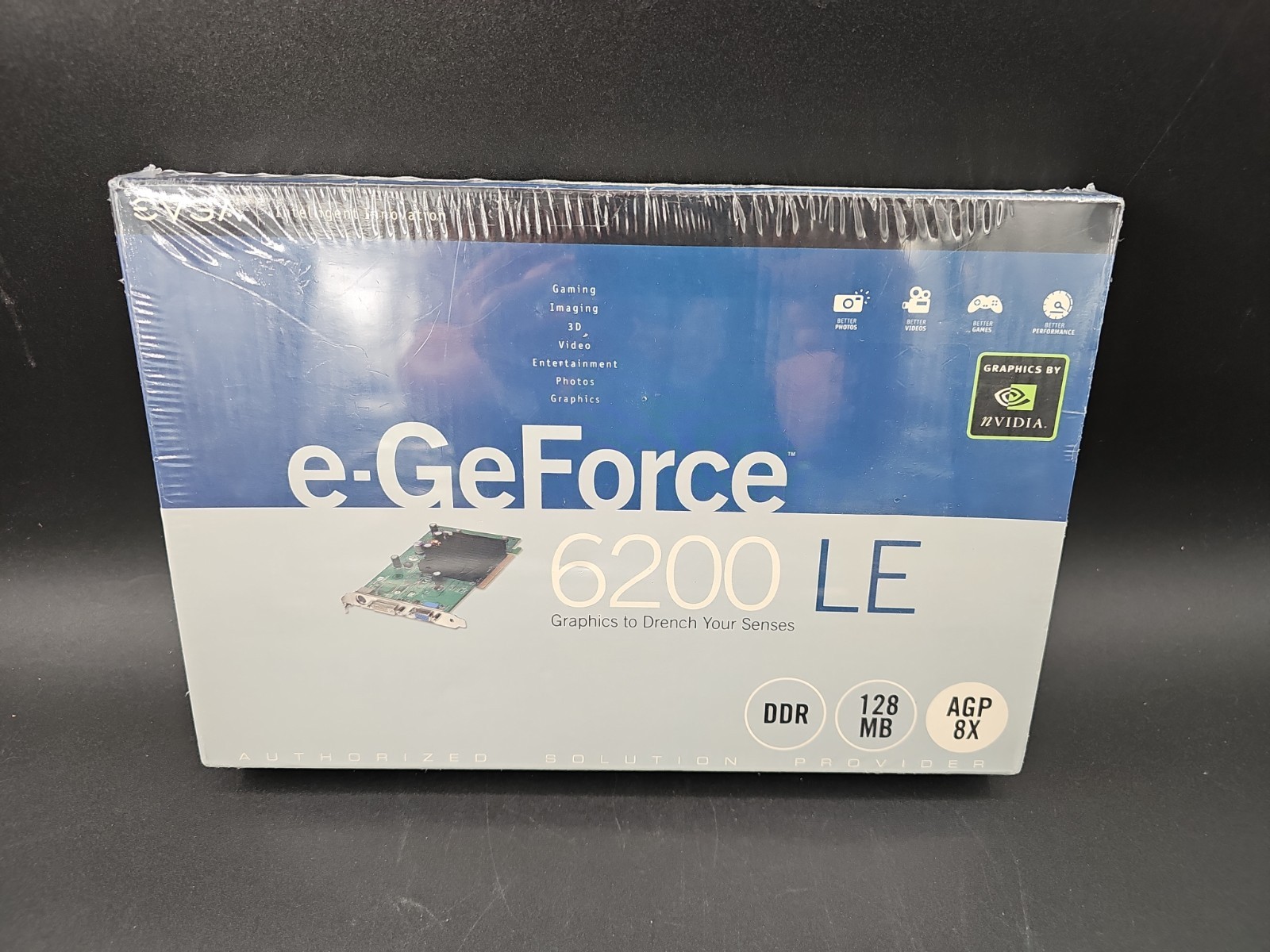 EVGA e-GeForce 6200LE  128-A8-N294-LX 128MB AGP Video Card - New Sealed