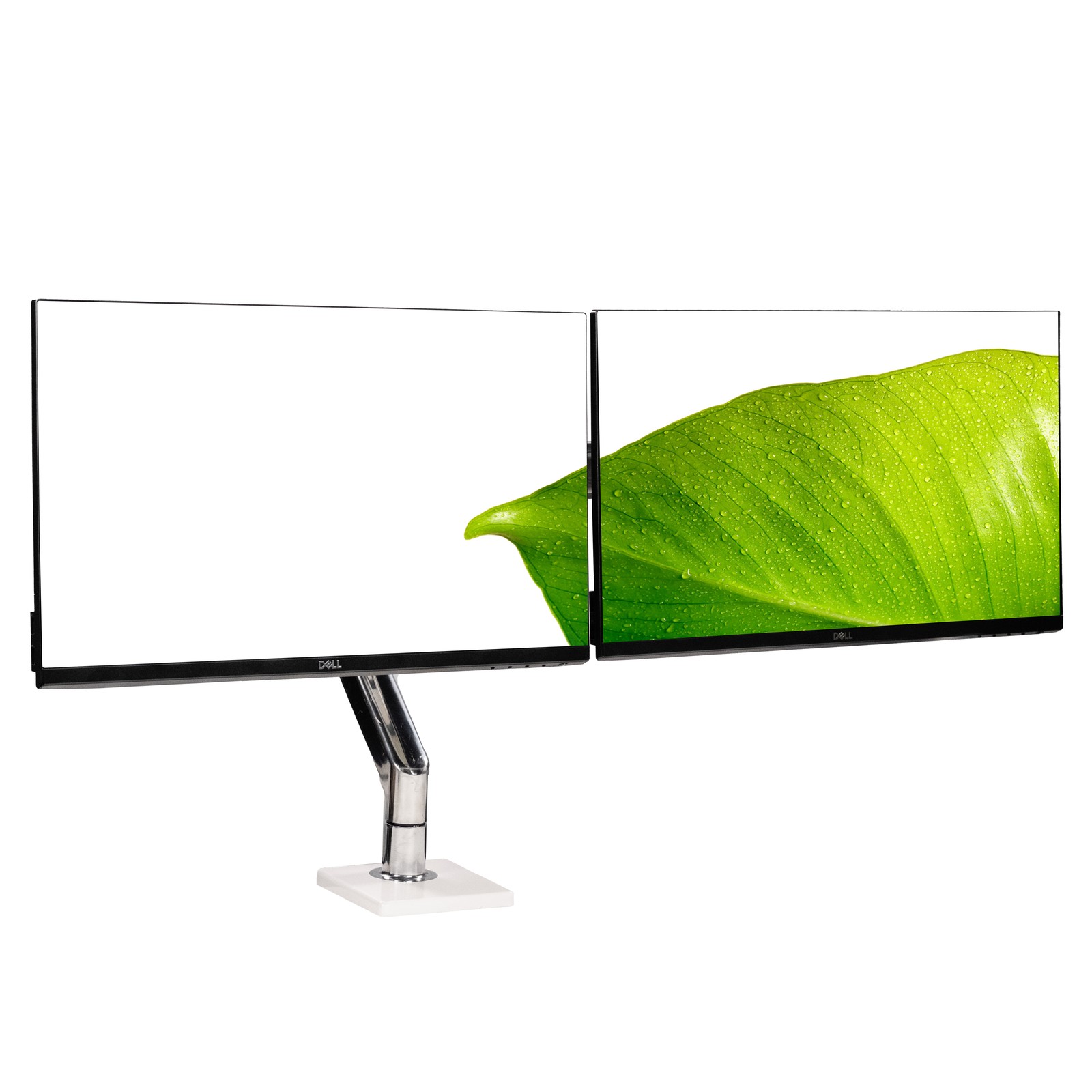 Dual Dell Professional P2217H 22" IPS FHD Monitor & Adjustable Humanscale Stand