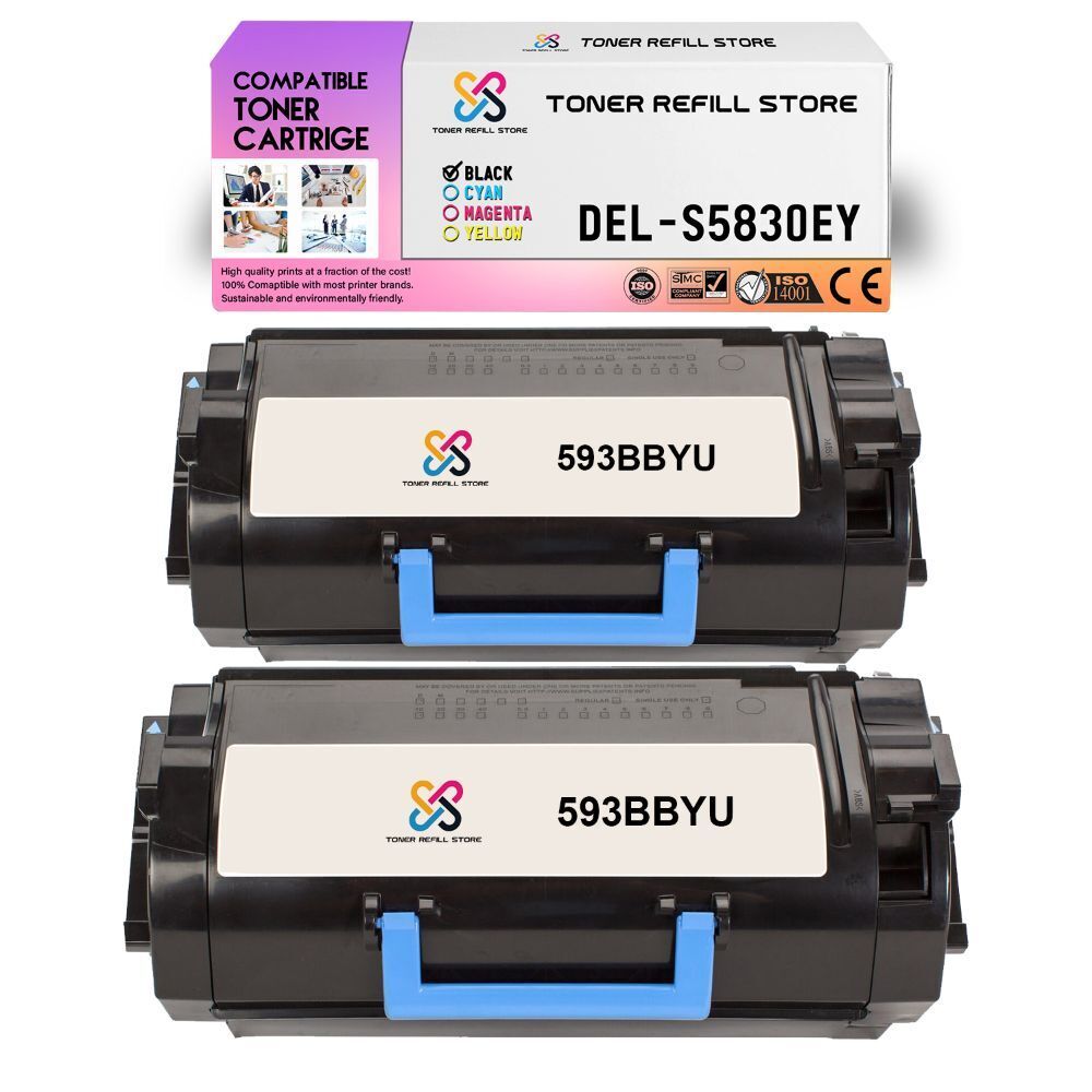 2Pk TRS S5830E Black Extra High Yield Compatible for DELL S5830 Toner Cartridge