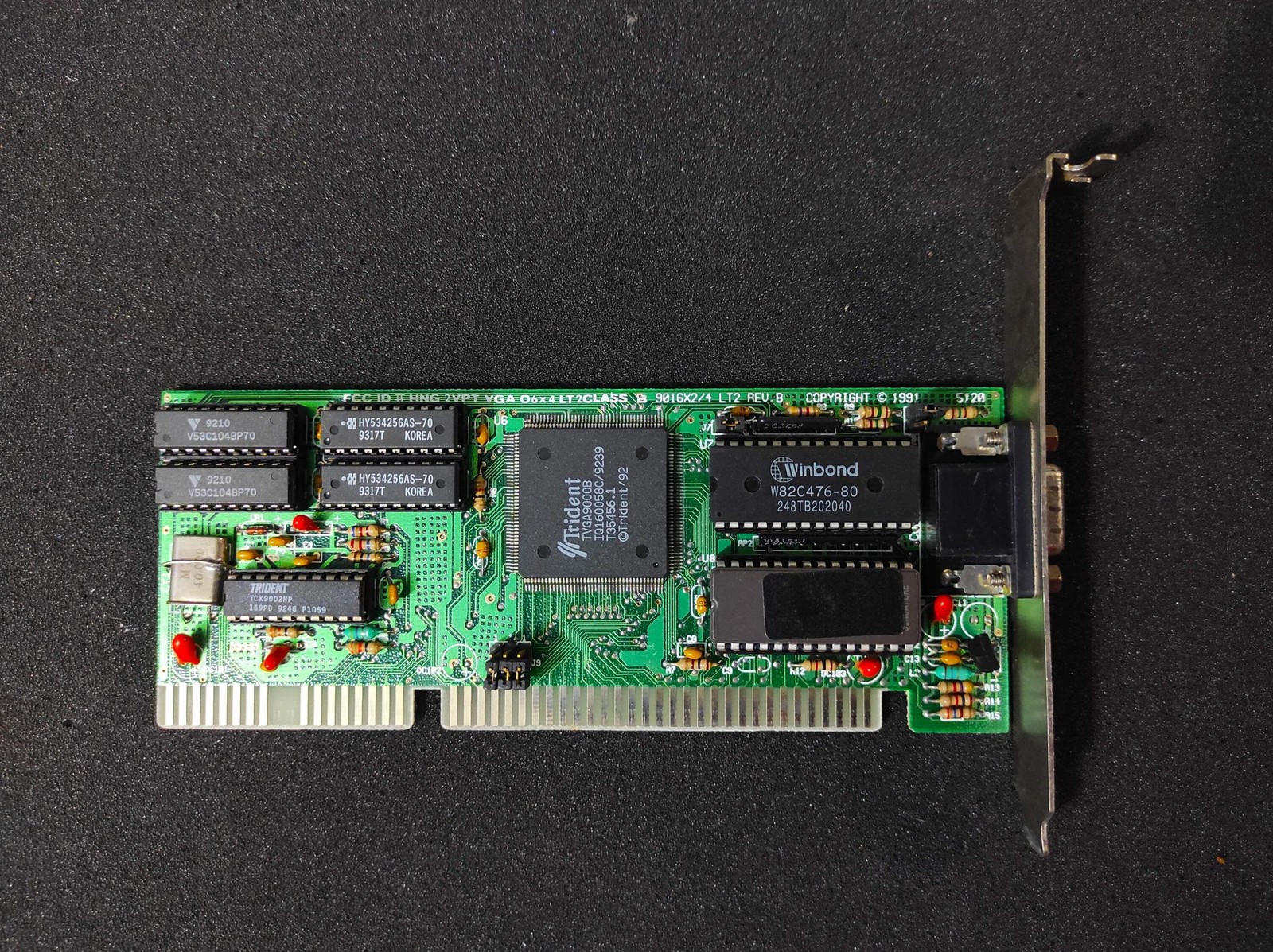 Trident 9016X2/4 LT2 TVGA9000B Retro 512KB 16-bit ISA Graphics Video Card
