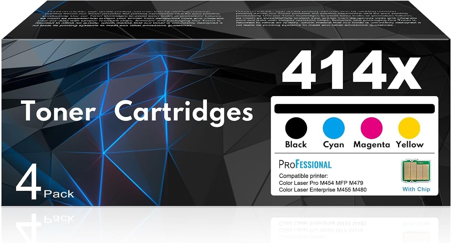 414X Toner Cartridge 4-Pack For Hp M454dw M479fdw M455dn M480f High Yield