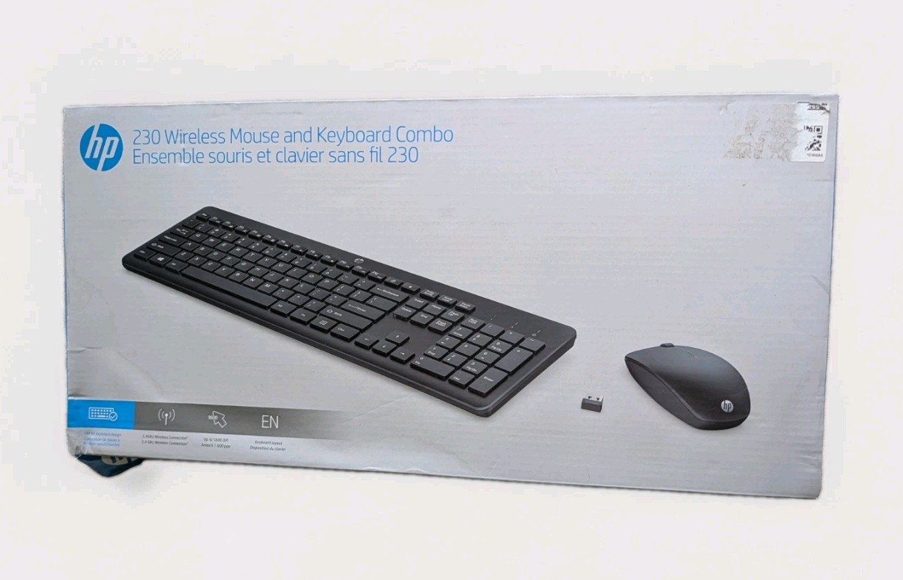 HP 230 Wireless Mouse and Keyboard Combo  18H24AA#ABA Open Box Still In Wrapping