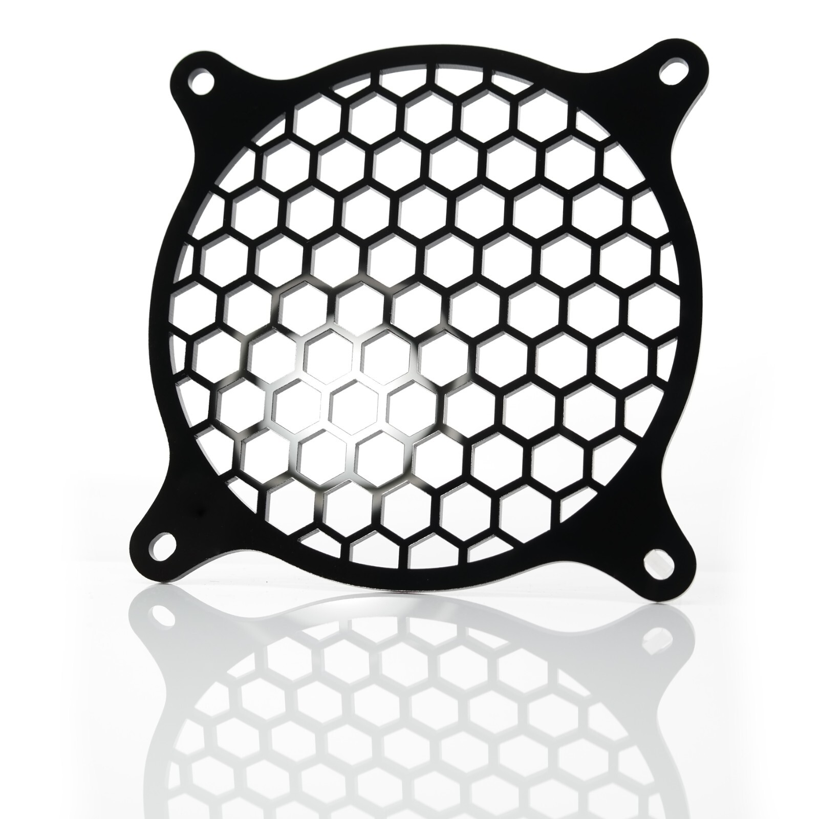 Custom 92mm HONEYCOMB Computer Fan Grill Gloss Black Acrylic Cooling Cover Mod