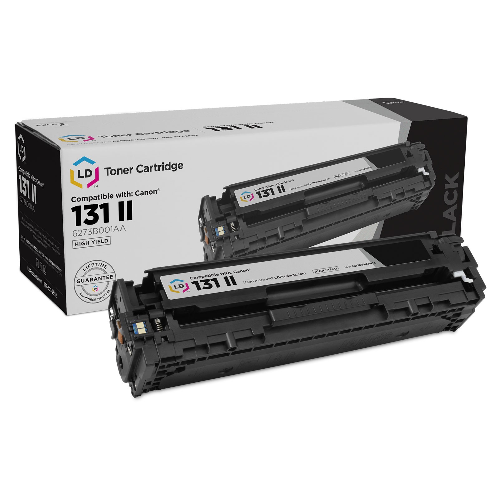 LD Replacement Canon 131 II 6273B001AA High Yield Black Toner Cartridge