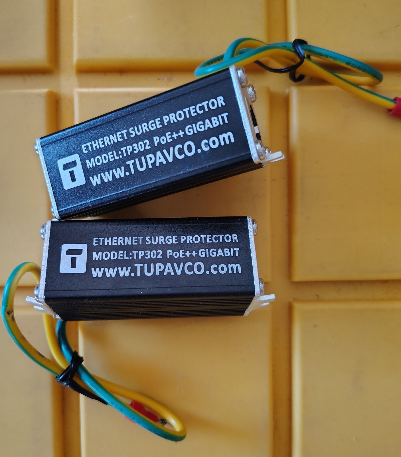 Tupavco TP302 Ethernet Surge Protector PoE++Gigabit RJ45 Lightning Suppressor X2