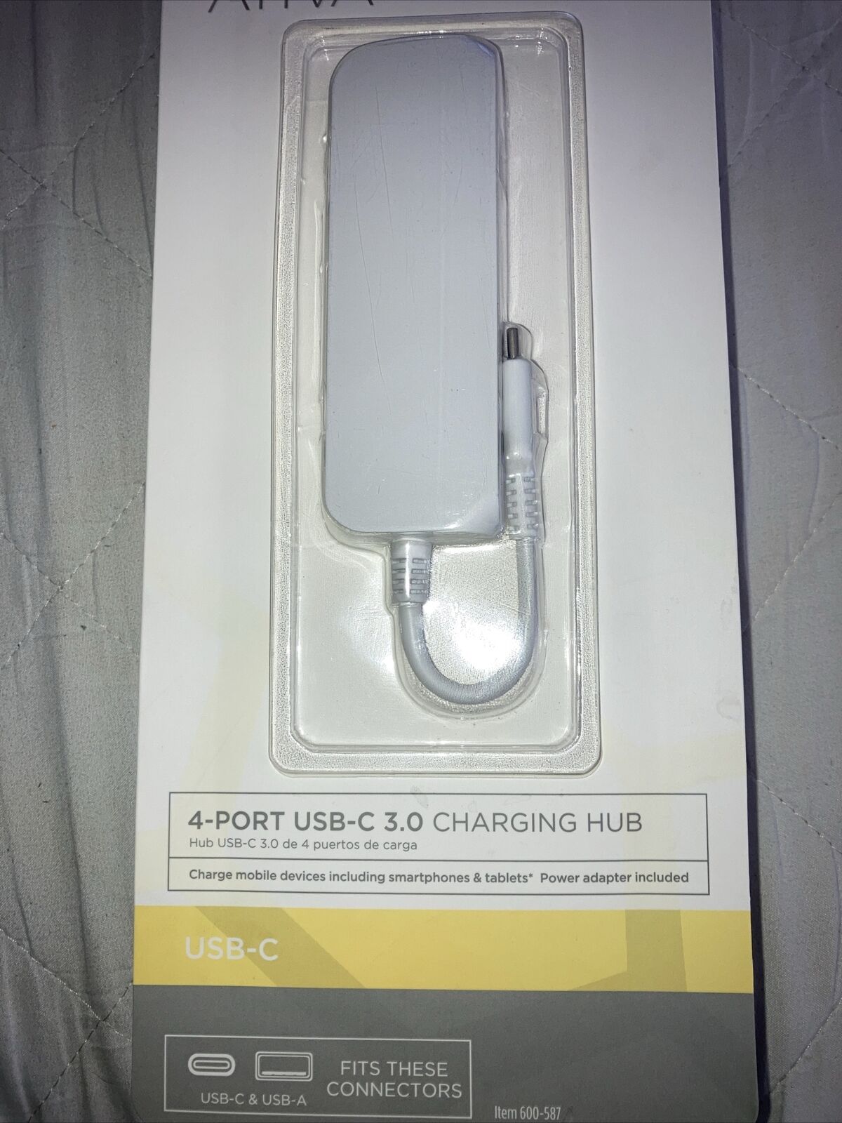 ATIVA 4 PORT USB-C 3.0 CHARGING HUB  600-587  NIB