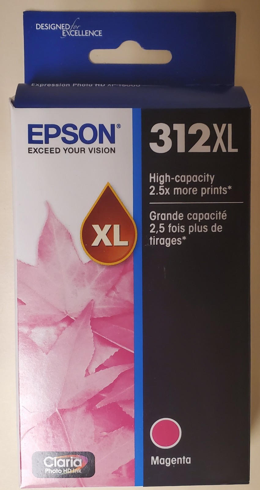 Original Epson 312XL  High Capacity Magenta Ink Cartridge. T312XL320-S