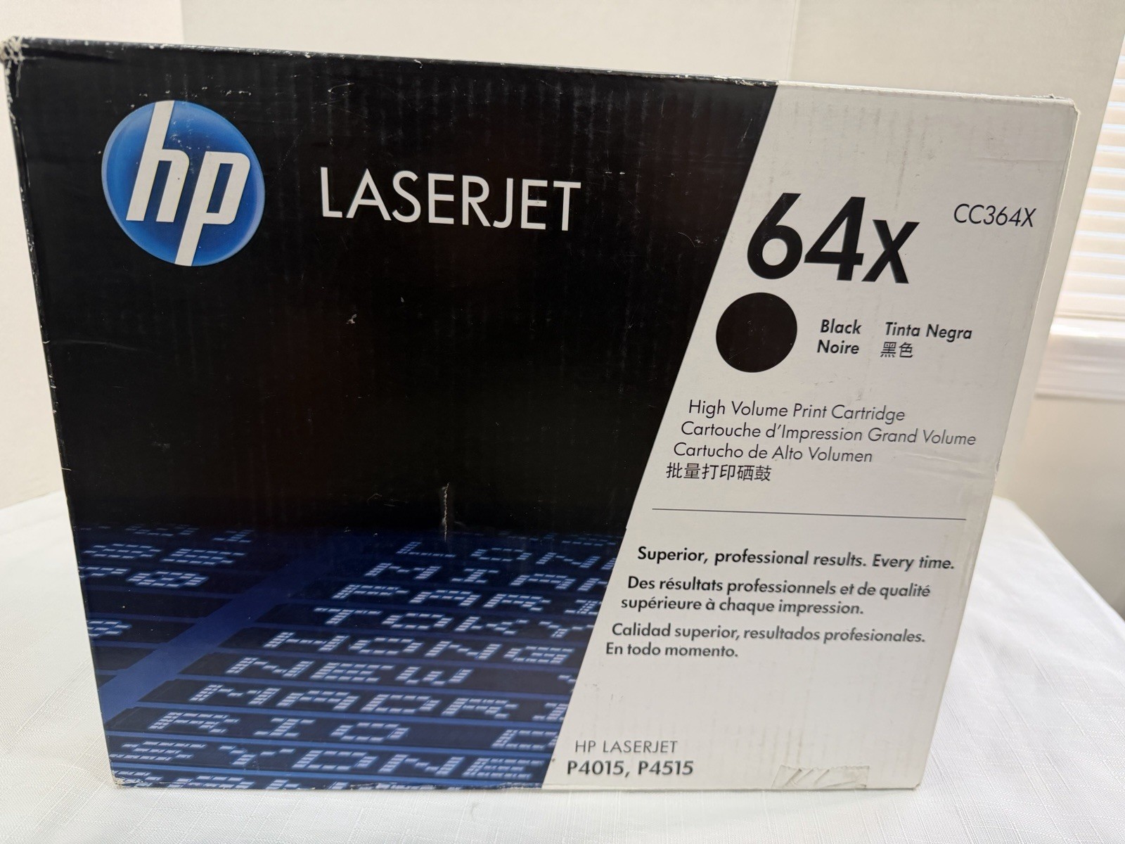 Genuine HP 64X CC364X Black OEM High Yield Toner LaserJet Cartridge New Tear Box
