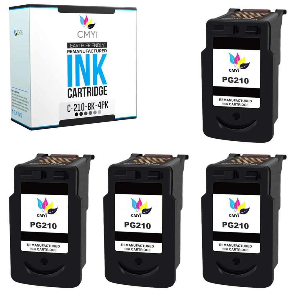 CMYi 4X Compatible Canon PG-210 Black Ink Cartridges for PIXMA MP282 MP480 MP490