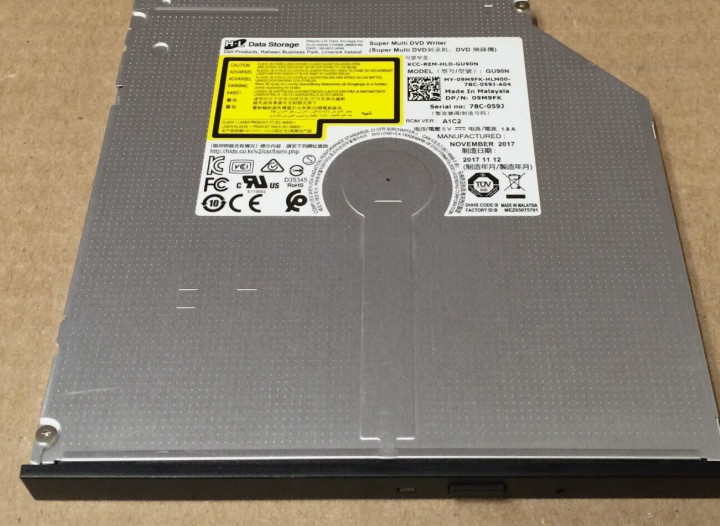 Dell/HP Super Multi SATA Slim DVD RW DU-8A5LH GU90N 0YYCRW 3/8 inch thickness