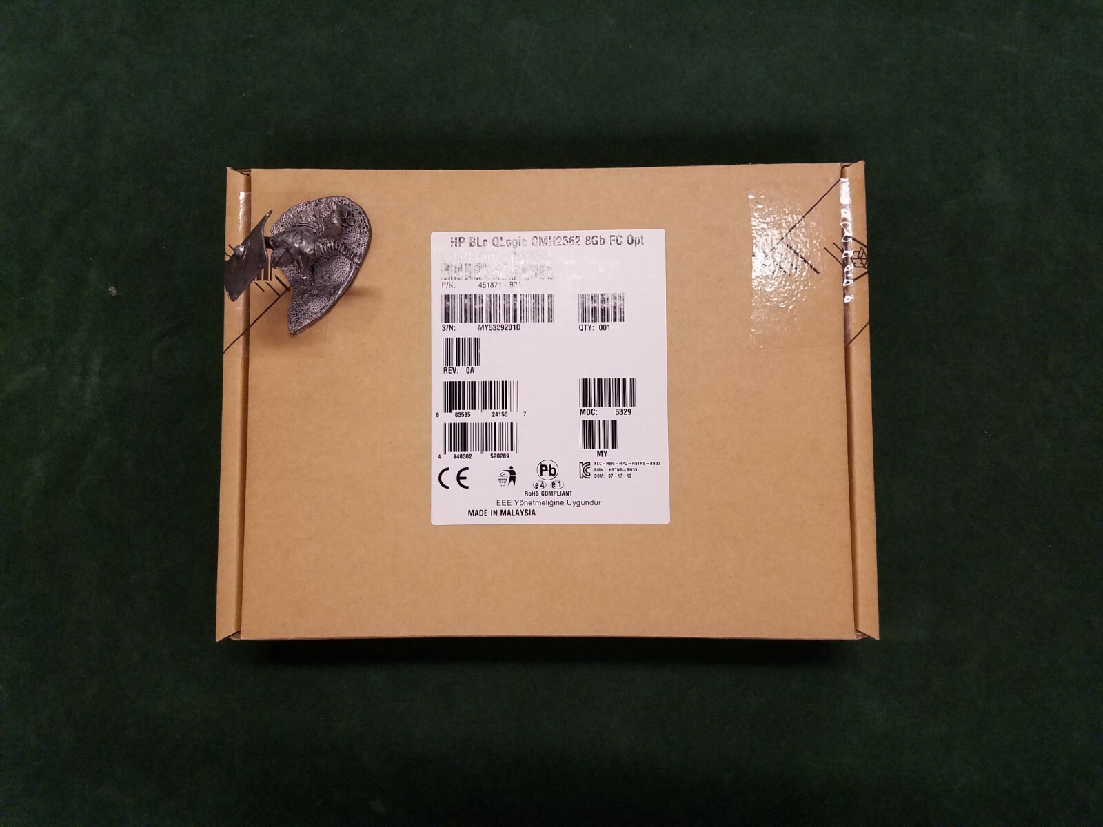 HP 455869-001 - NEW F/S QLOGIC QMH2562 8GB FIBRE CHANNEL HOST BUS ADAPTER FOR C-