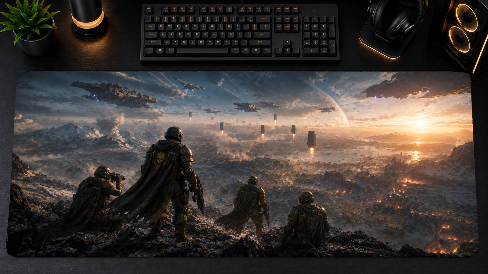 Helldivers 2 XXL Mousepad Managed Democracy Gaming Desk Mat