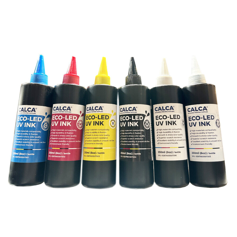 Special UV Ink for CALCA A3 LED UV Flatbed Printer, 8oz (250ml) / Bottle