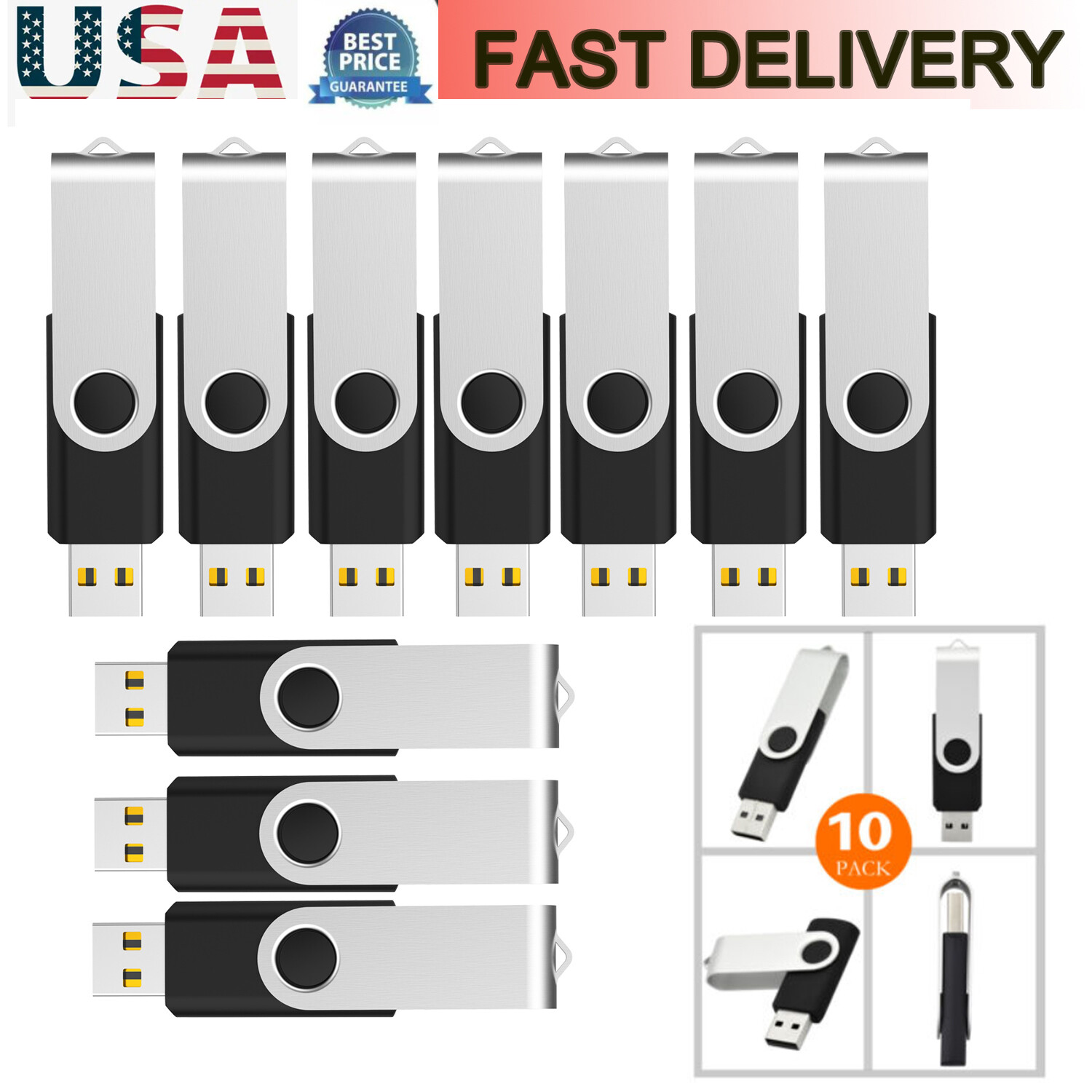 1G,2G,4G,8G,16G,32G,64G USB 2.0 Flash Drive Memory Stick Thumb Drive Storage Lot