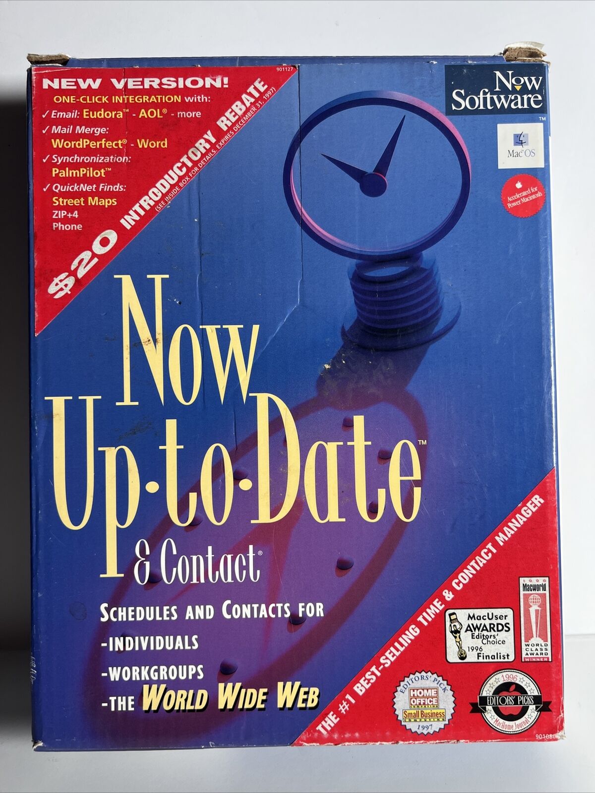 Vintage 1996 Now Up to Date & Contact Software for Apple Macintosh (v3.6.5)