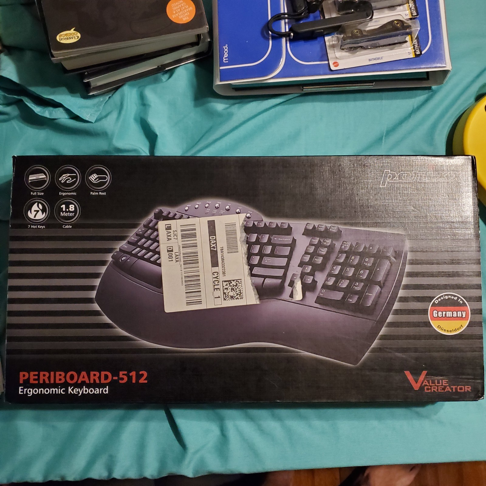 Periboard-512 Ergonomic Keyboard Perixx Wired NEW - OPEN BOX