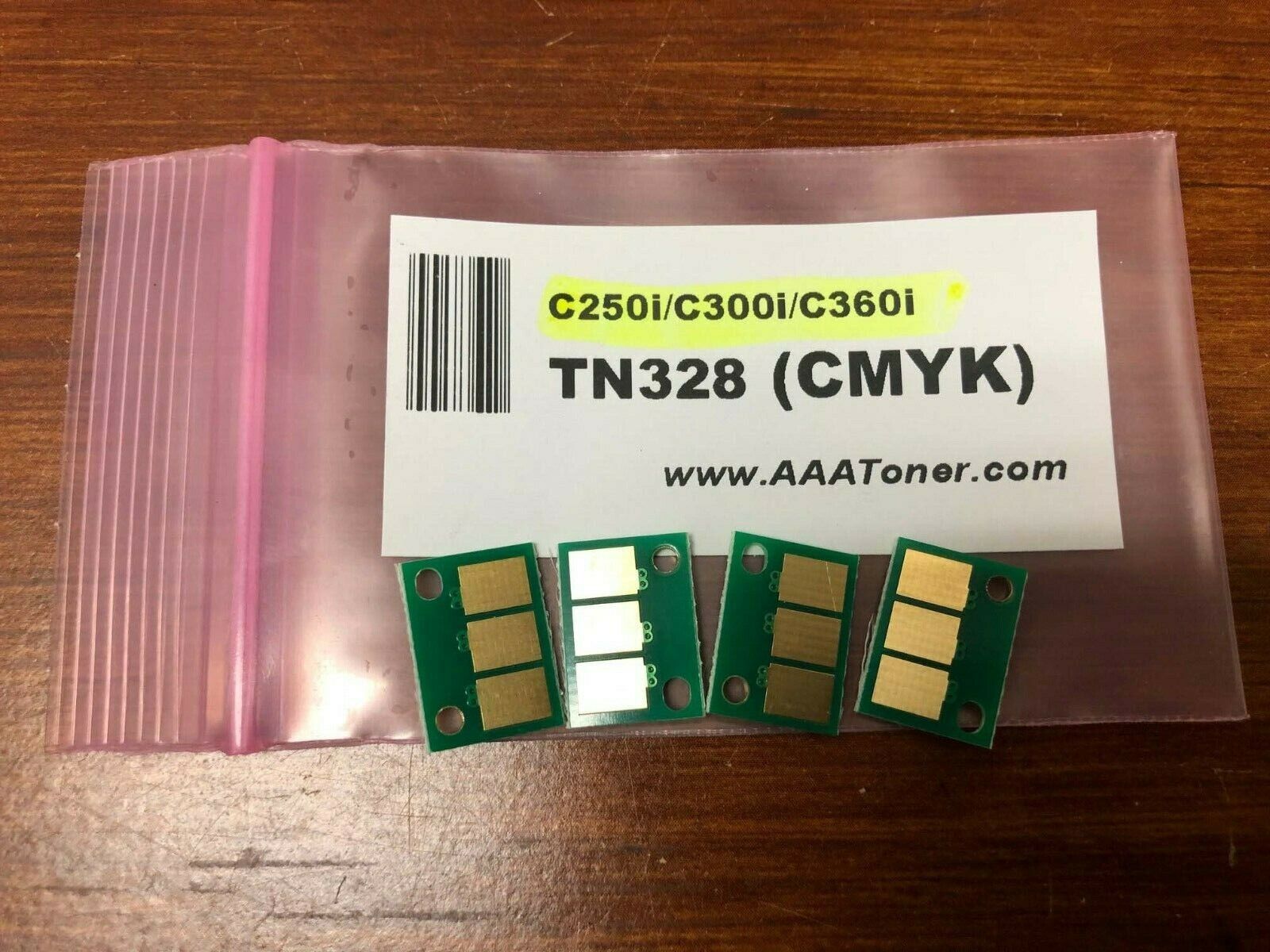 4 x Toner Chips for Konica Minolta Bizhub C250i, C300i, C360i (TN328) Refill