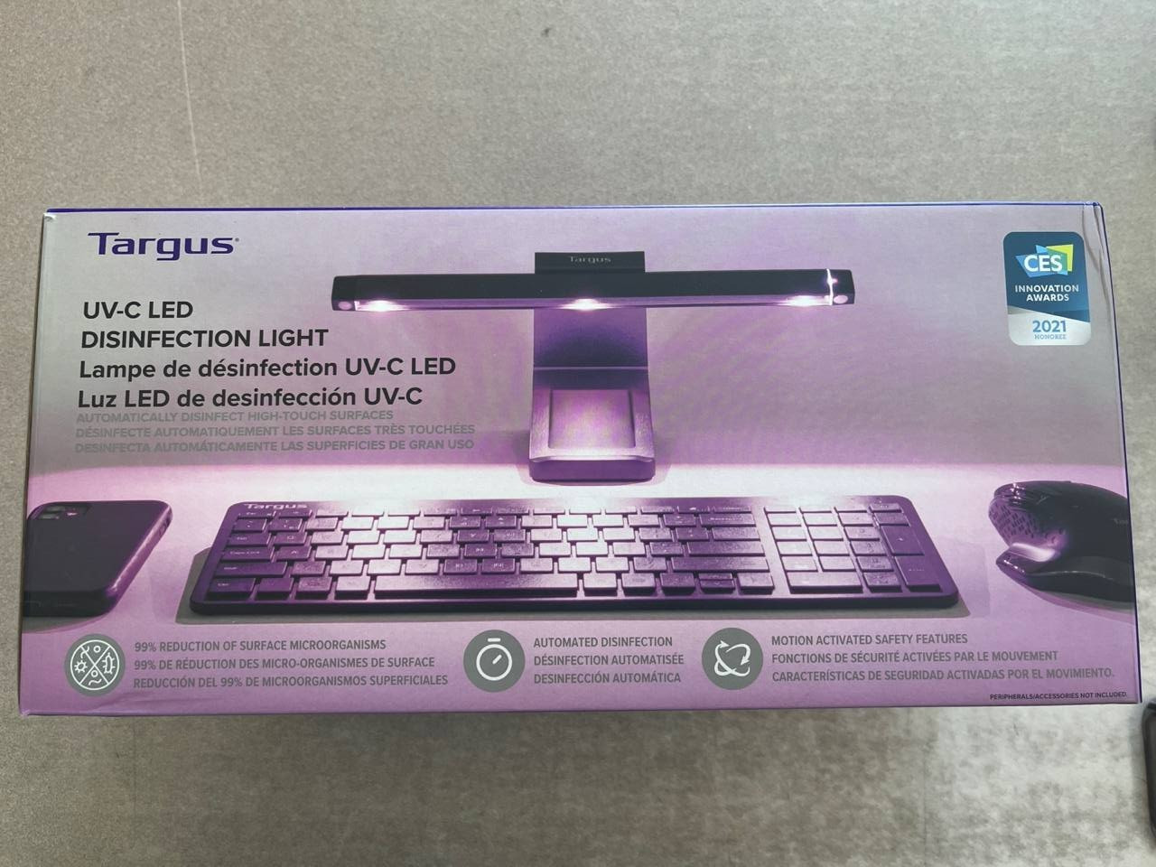 Targus UV-C LED Disinfection Light – Desk Sanitizer for Keyboard & Devices