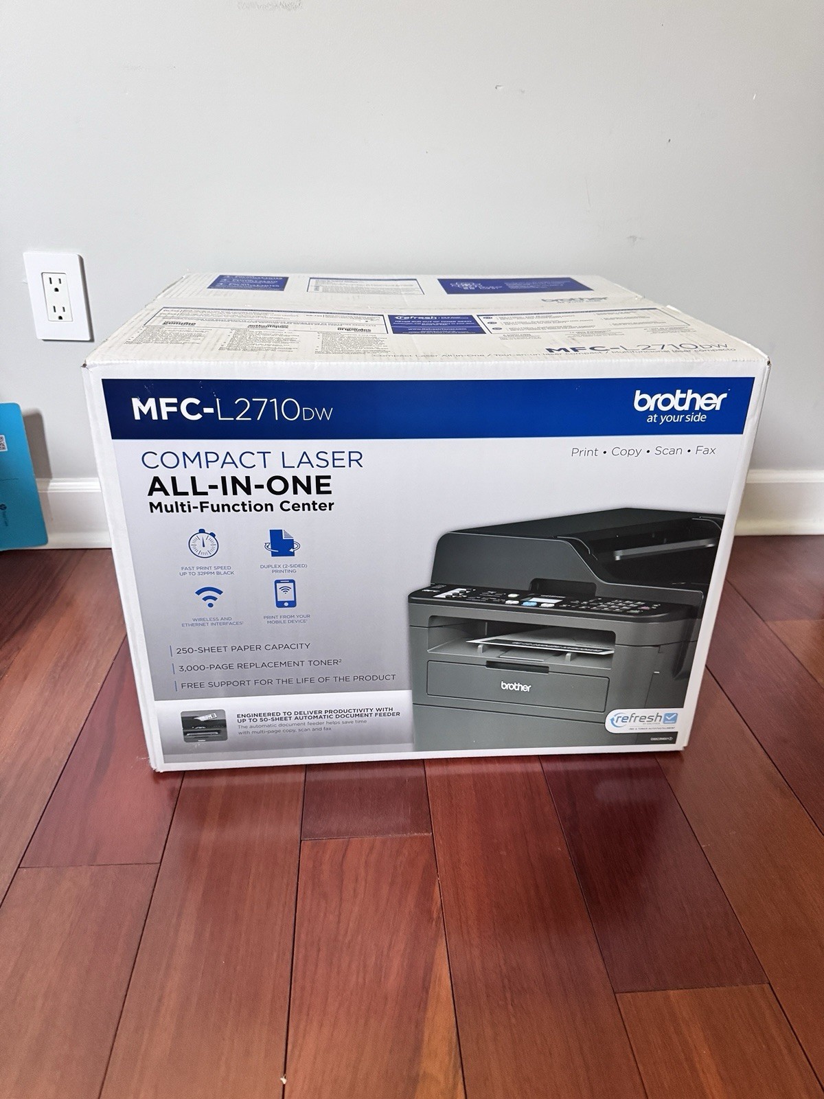 Genuine Brother MFCL2710DW Compact Wireless All-In-One Printer