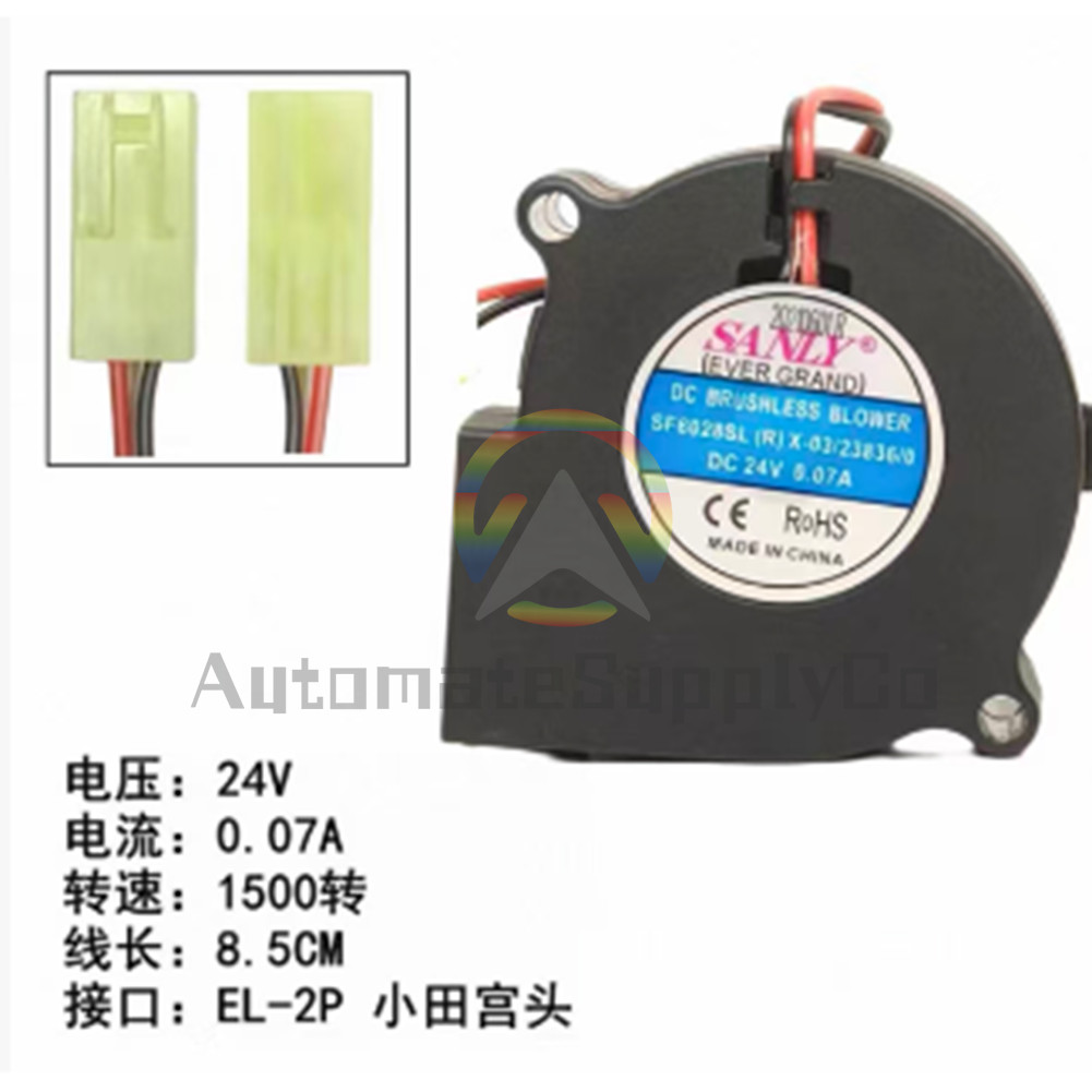 1PCS SANLY SF6028SL Mute Turbo Cooling Fan DC24V 0.09A 2Pin