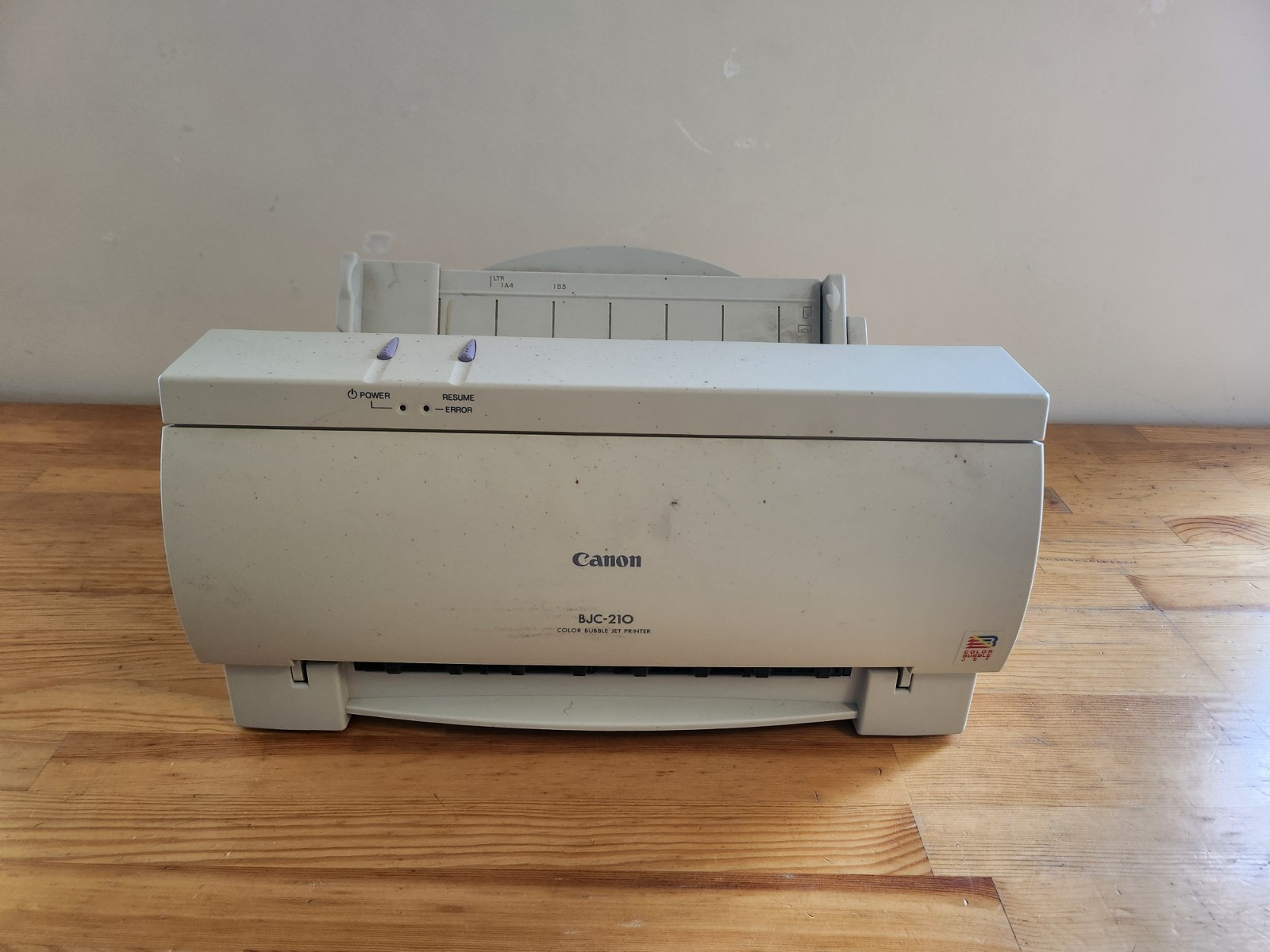Canon BJC-210 Color Bubble Jet Printer with Power Supply Cable (Untested)