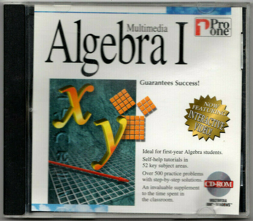 Multimedia Algebra I and Algebra II (PC, 1995, Pro One, 2 Discs)