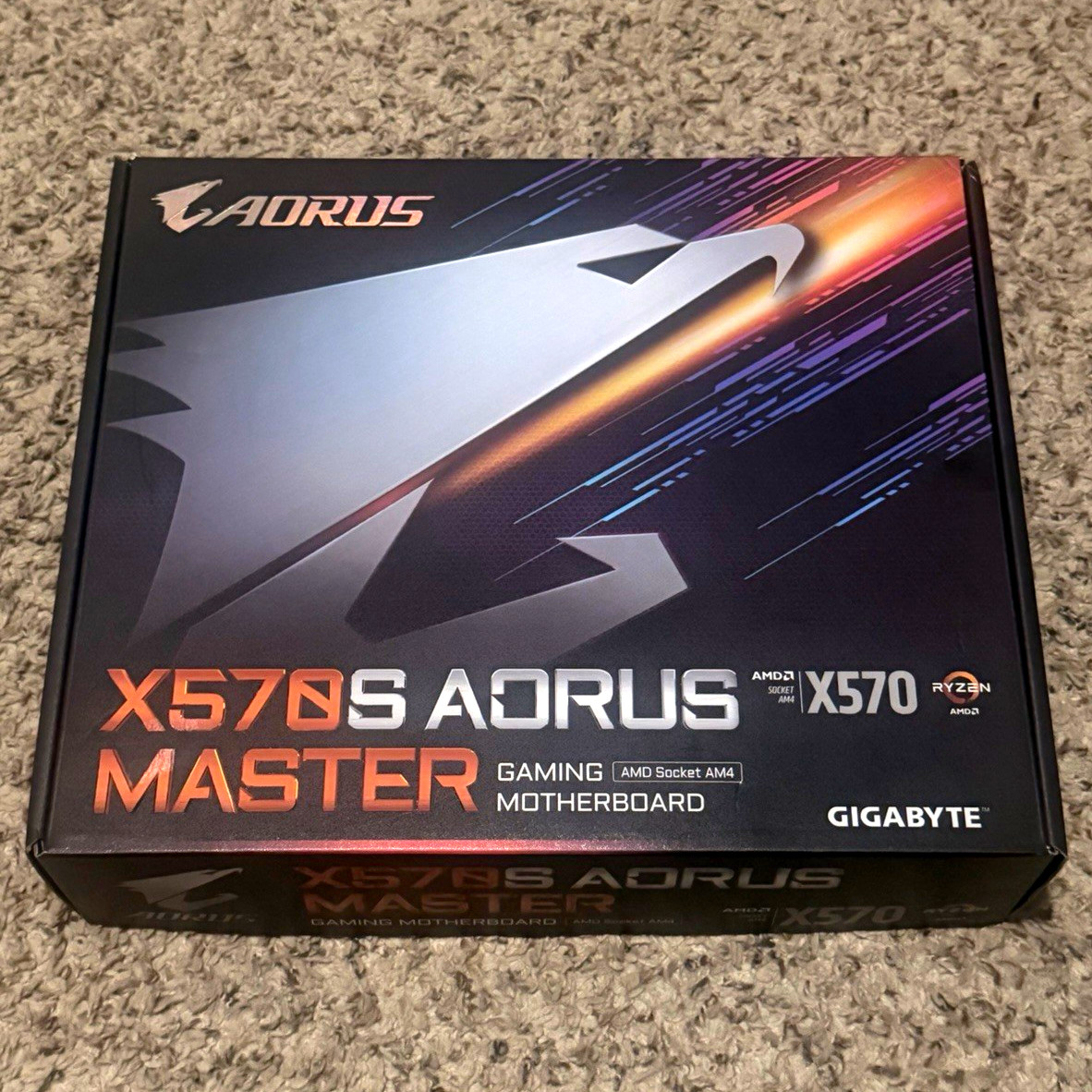 Gigabyte X570S AORUS MASTER AM4 Motherboard Excellent + Box + Accessories