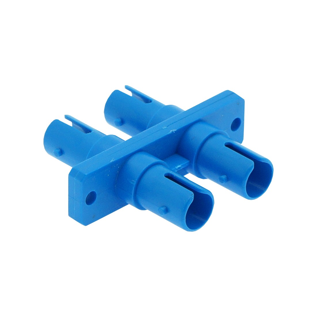 5 Pack of ST SM DX with flange Adapter, Blue Color, Plastic