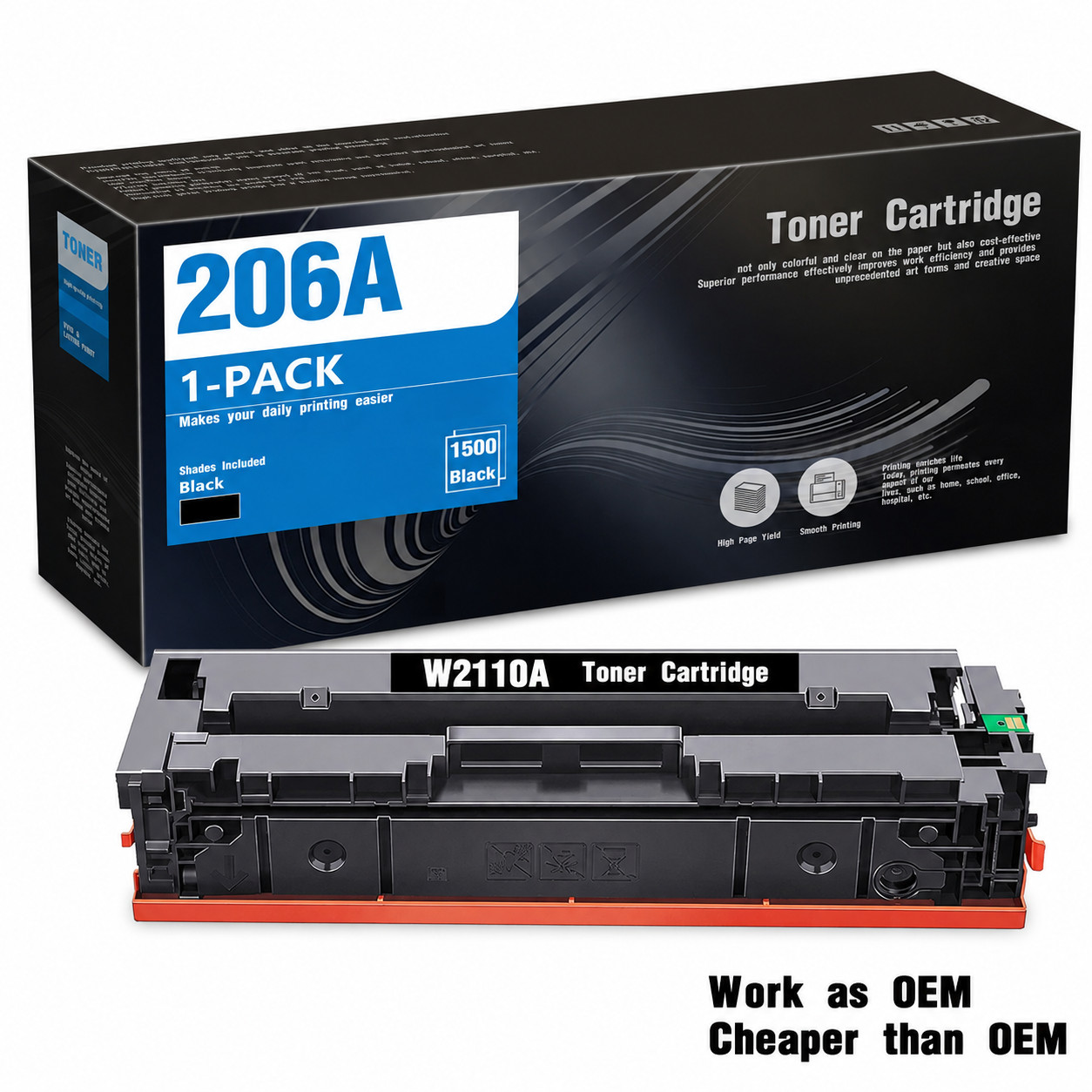 206A W2110A 1BK Toner Cartridge for M255dw M255nw M282nw M283cdw M283fdw M283fdn