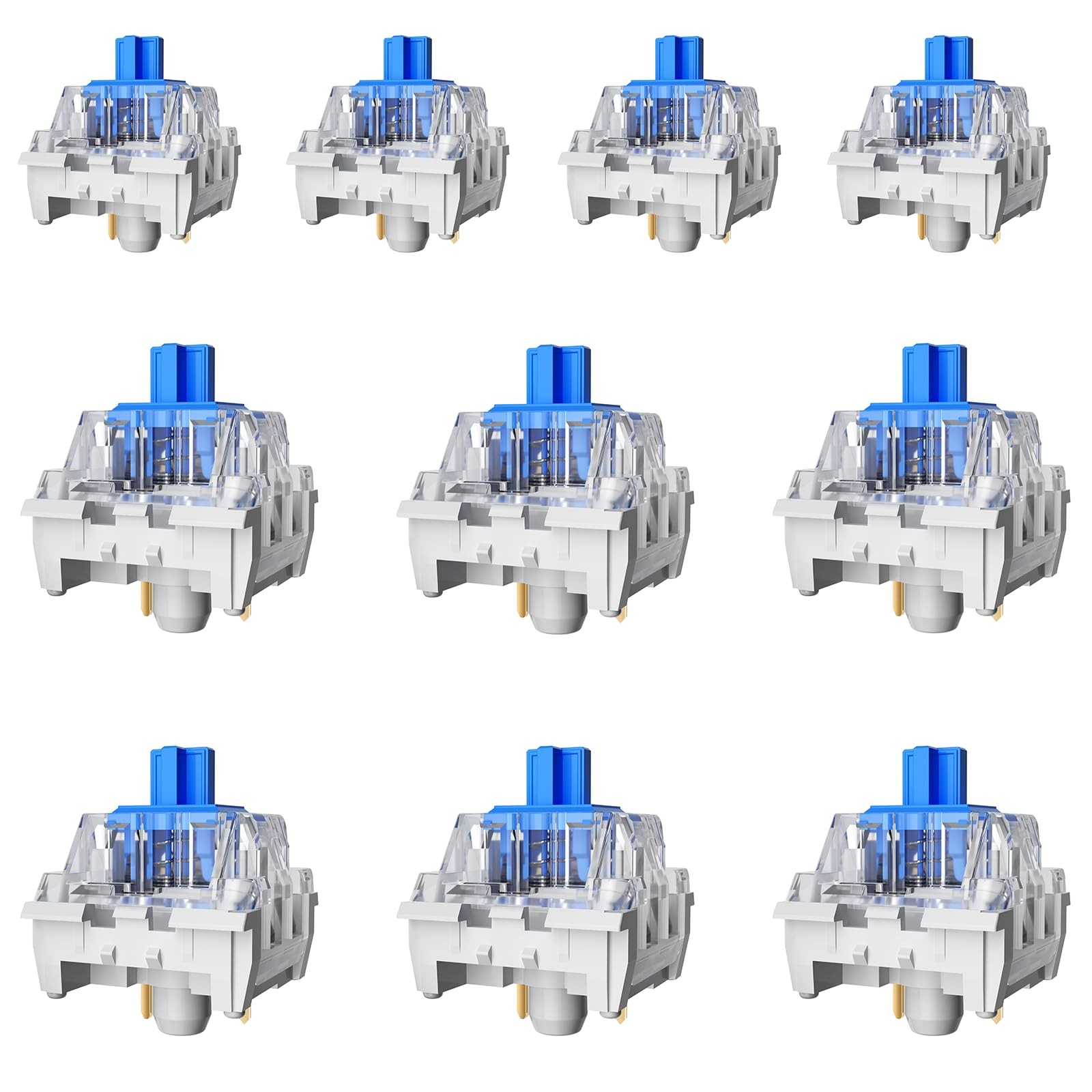 ZhouWang 72PCS Blue Click Switch,Clicker for 3D Prints 、Gaming Keyboards.