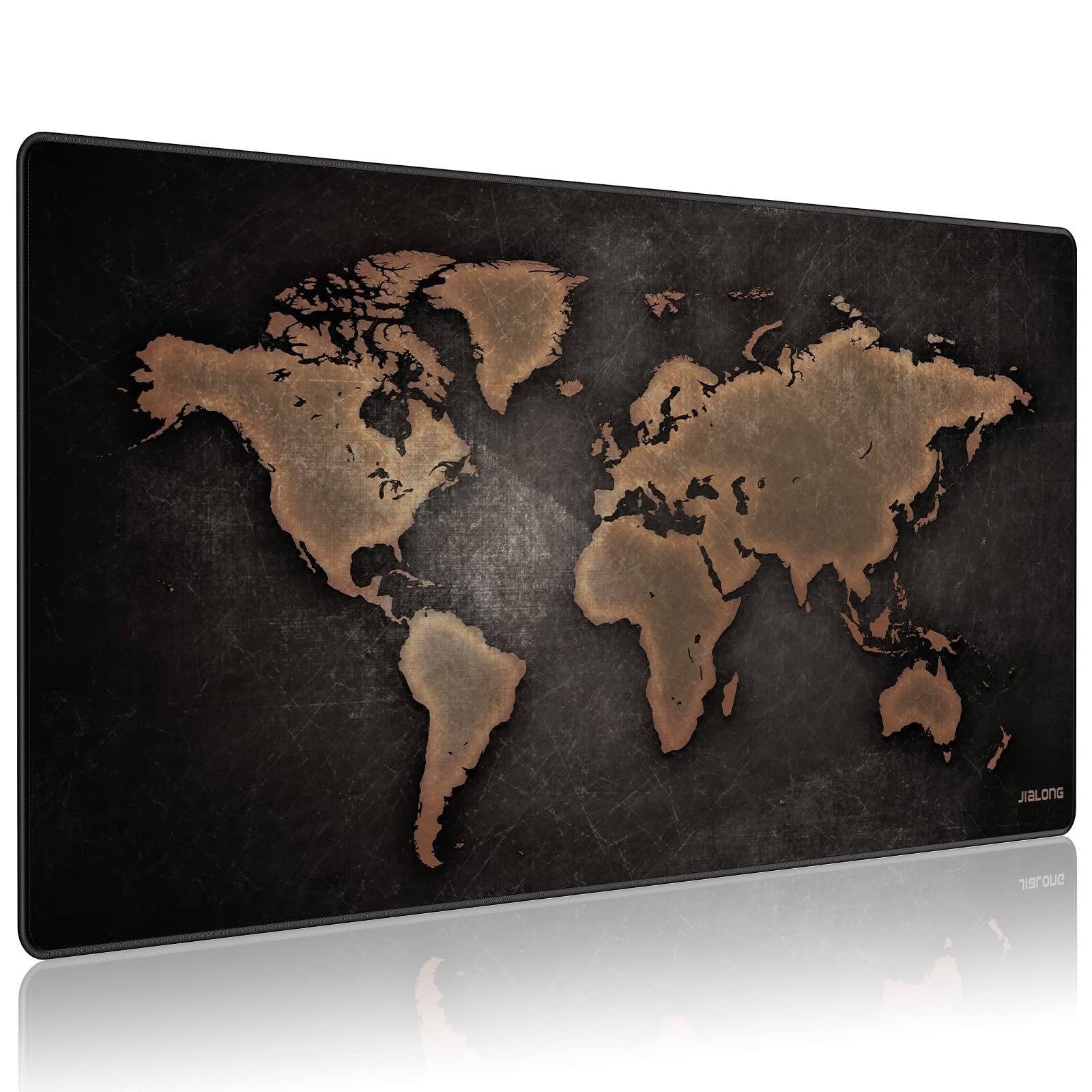 JIALONG Large Gaming Mouse Pad, XXL Desk Mousepad with Stitched Edges, Non-Sl...