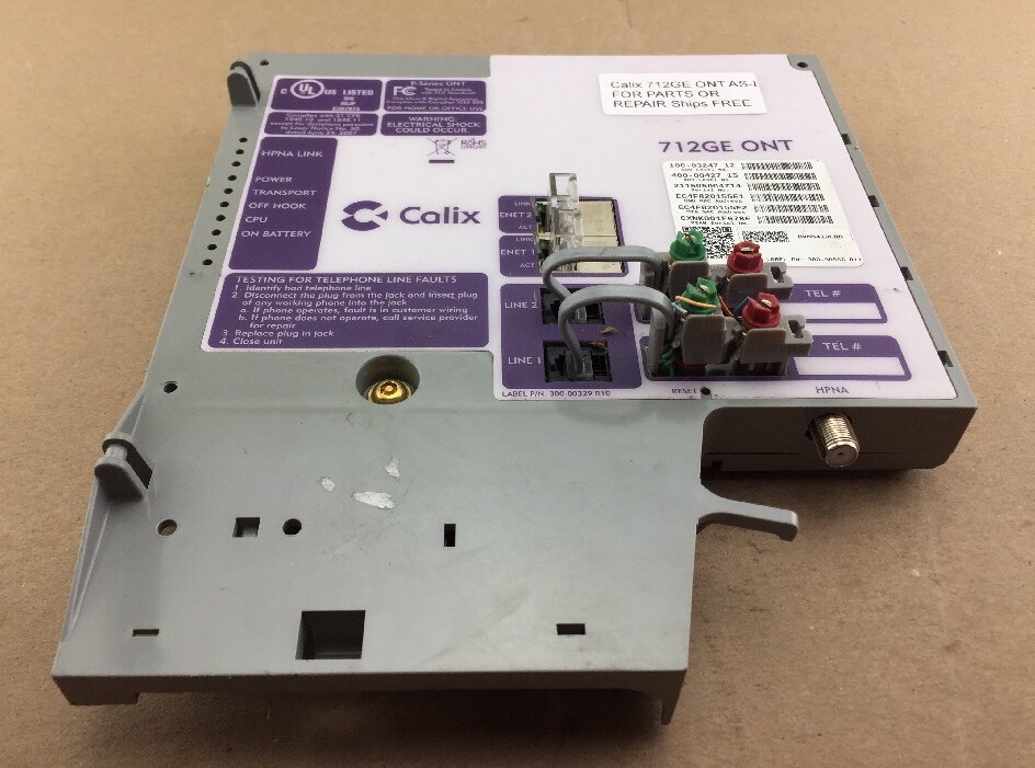 Calix 712GE ONT AS-IS FOR PARTS OR REPAIR Ships FREE