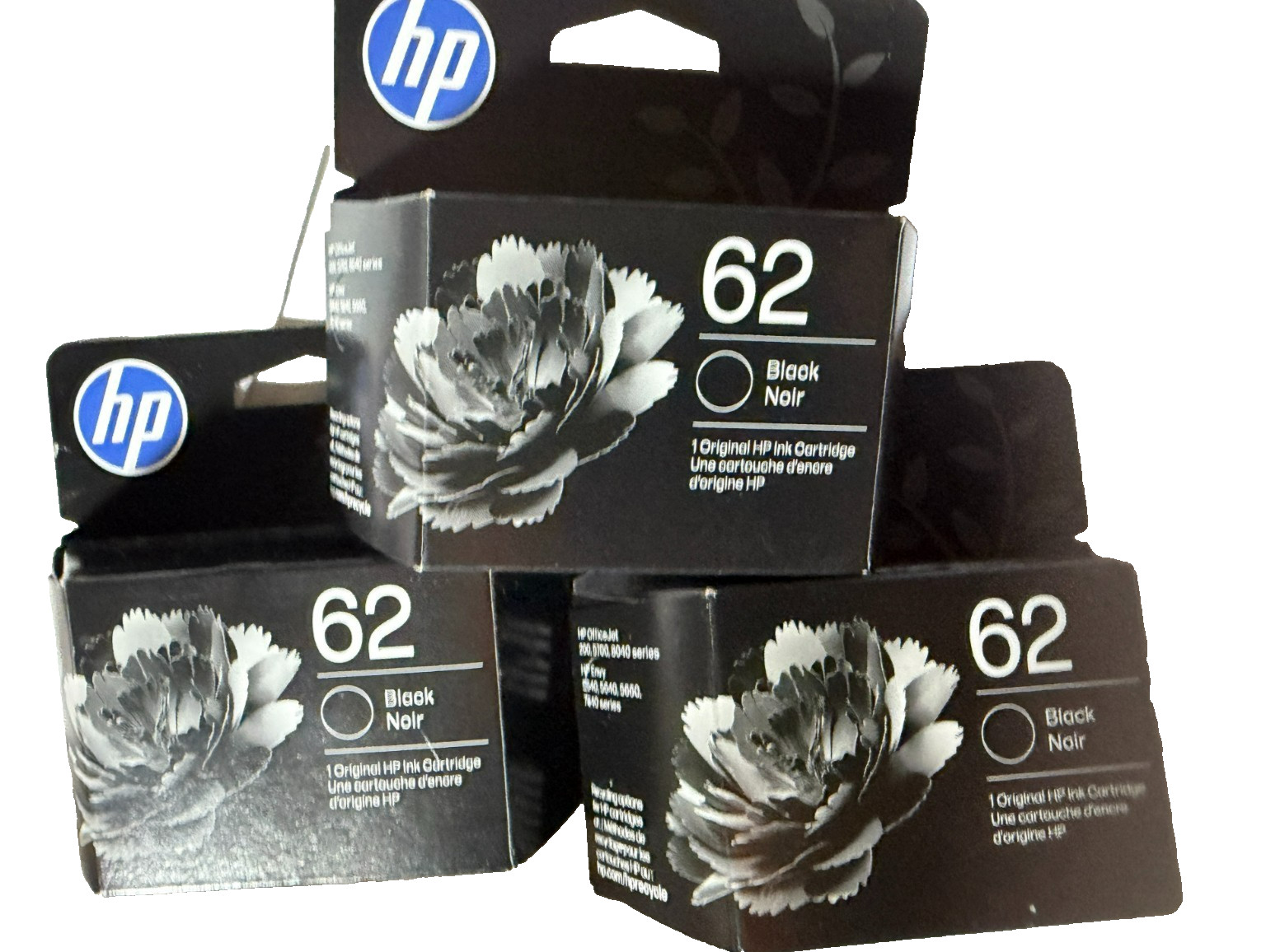 😁Buy 2 Get 1 FREE HP 62XL Black Hi-Yield Ink Cartridge EXP 07/2028 LOW PRICE