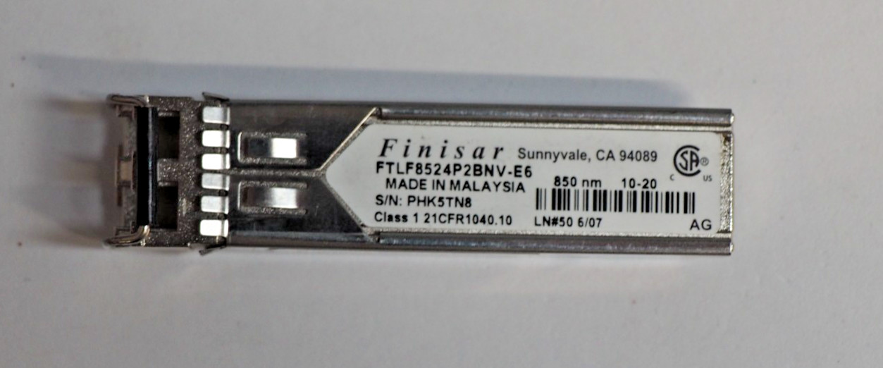 Lot of*4 Finisar FTLF8524P2BNV-E5 4GB Fibre Channel 850nm 500m SFP Transceiver