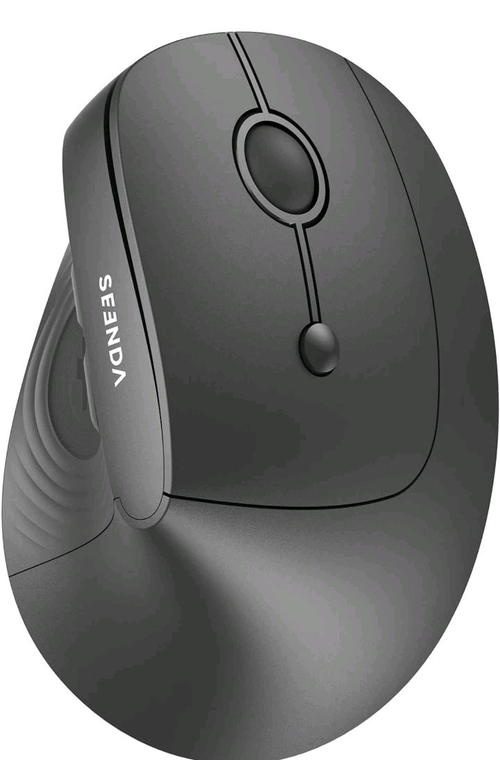 seenda Ergonomic Wireless Mouse, 52° Vertical Bluetooth Mouse, BlackDual...