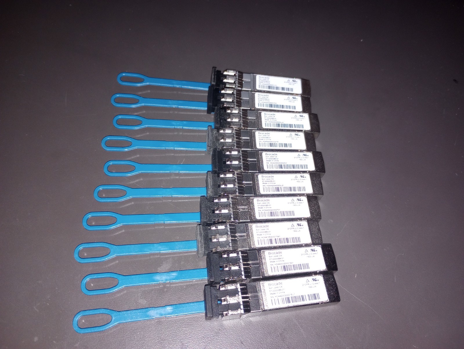 Lot of 10 Brocade 16Gbps LW SFP+ Fiber Transceiver 57-0000089-01 16Gb 16G LW SFP