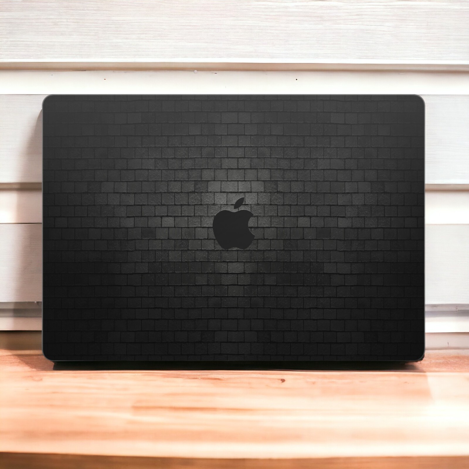 Black Brick Wall MacBook Skin - Quality MacBook Pro Skin Vinyl Wrap, M1, M2, M3