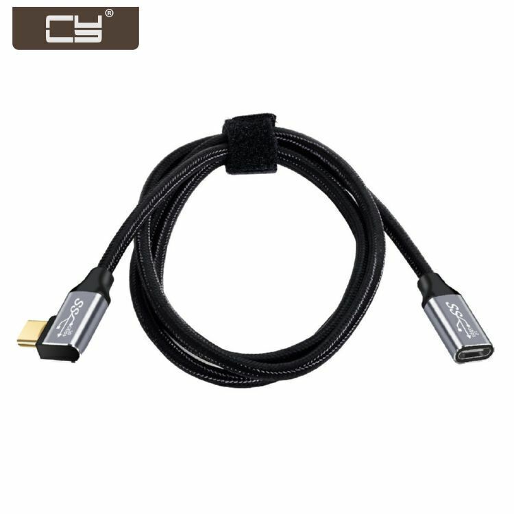 CY Left Right USB-C USB 3.1 Type C Male to Female Data Cable 10Gbps 100W  USB3.1