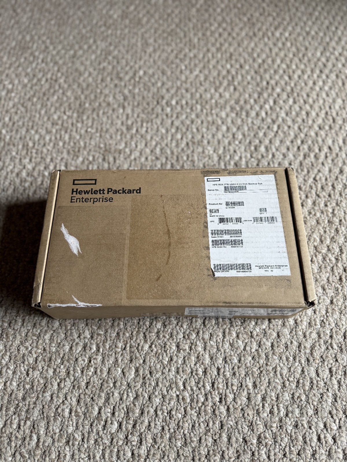 HPE RDX USB 3.0 Removable Disk Backup System - NEW UNOPENED