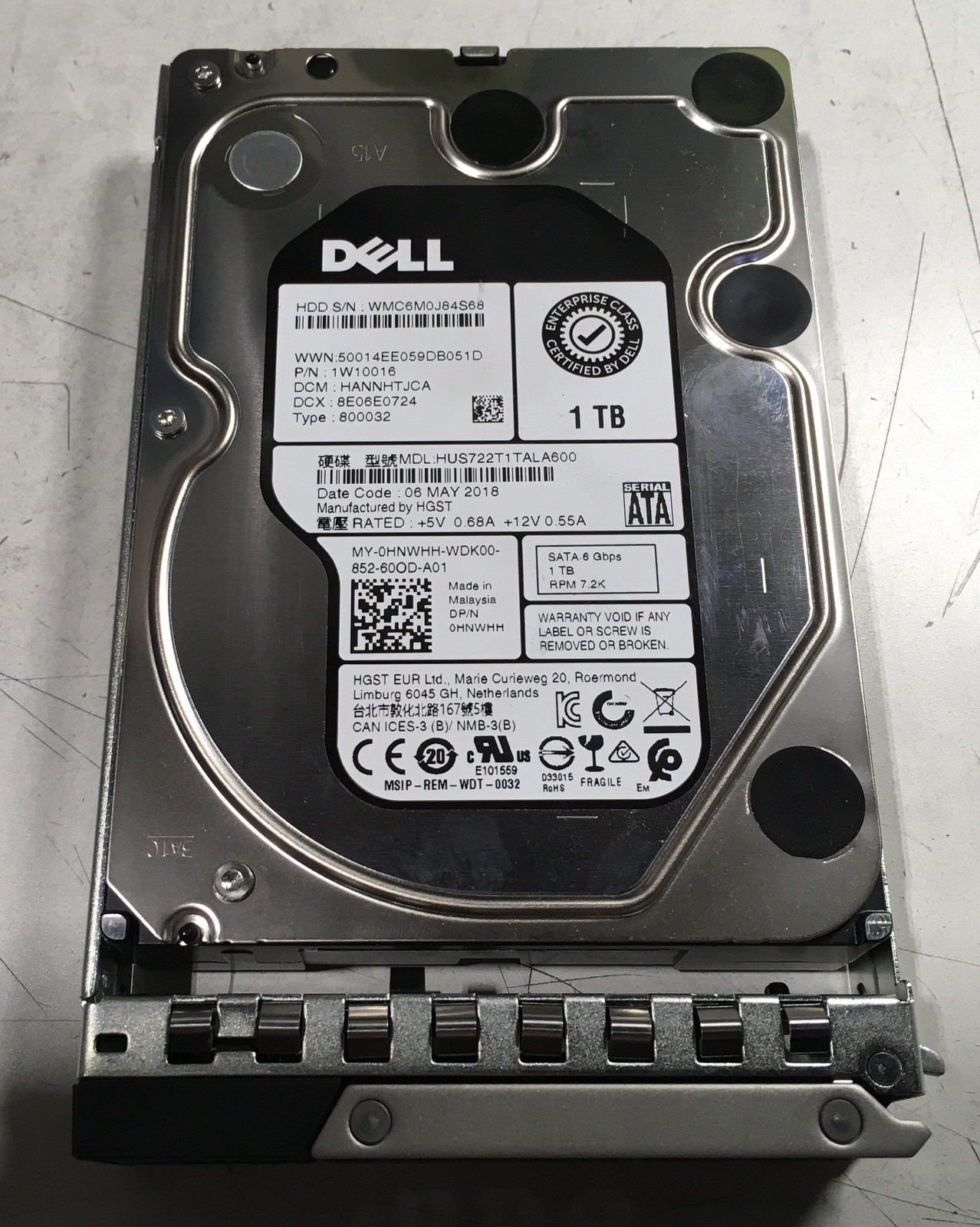 Dell HUS722T1TALA600 1 TB SATA III 3.5 in Enterprise Hard Drive