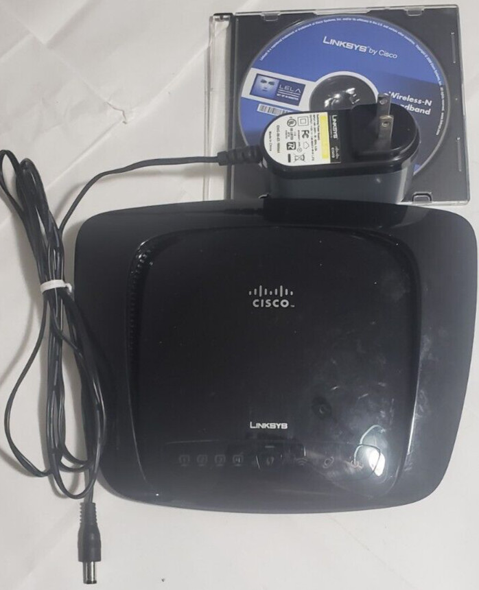 Cisco Linksys WRT160N V2 Wireless-N Broadband Router A B 4 Port Switch w/ Power