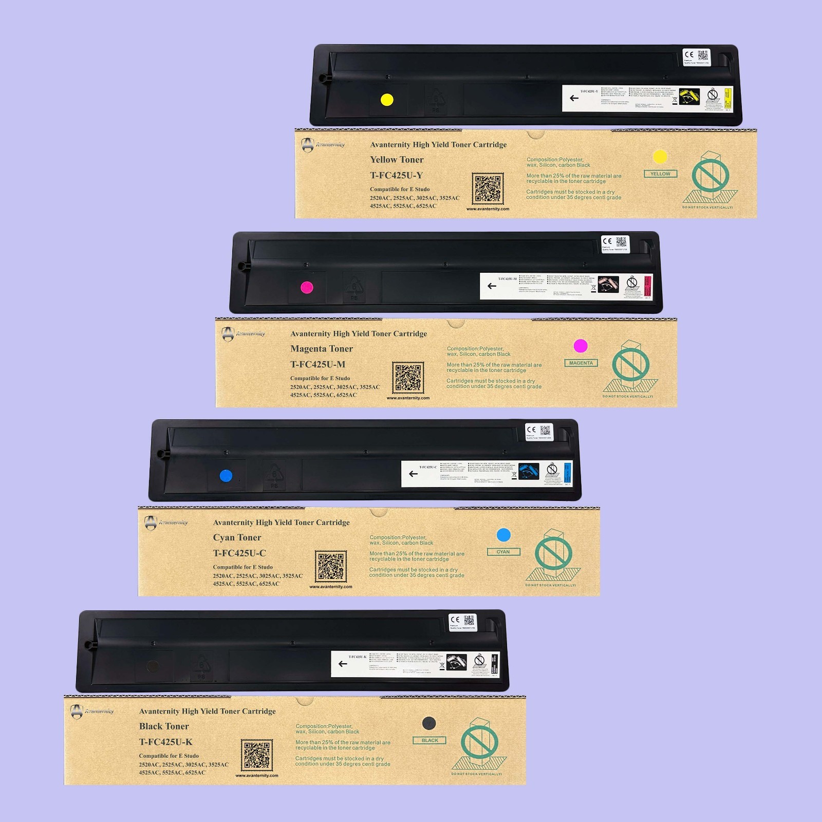 Compatible Toshiba T-FC425U TFC425U Toner, for E-Studio 2520 2525 3025 3525 4525