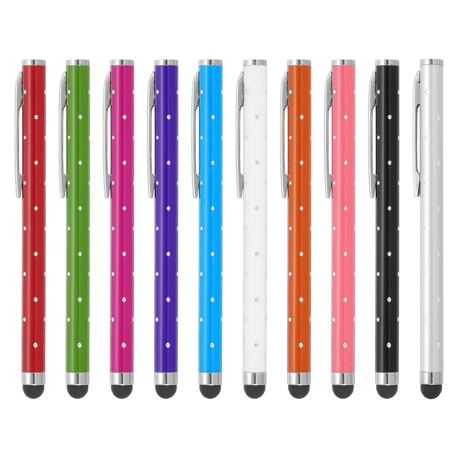 10Pcs Bling Crystal Stylus Pens for Touch Screens Multicolored)