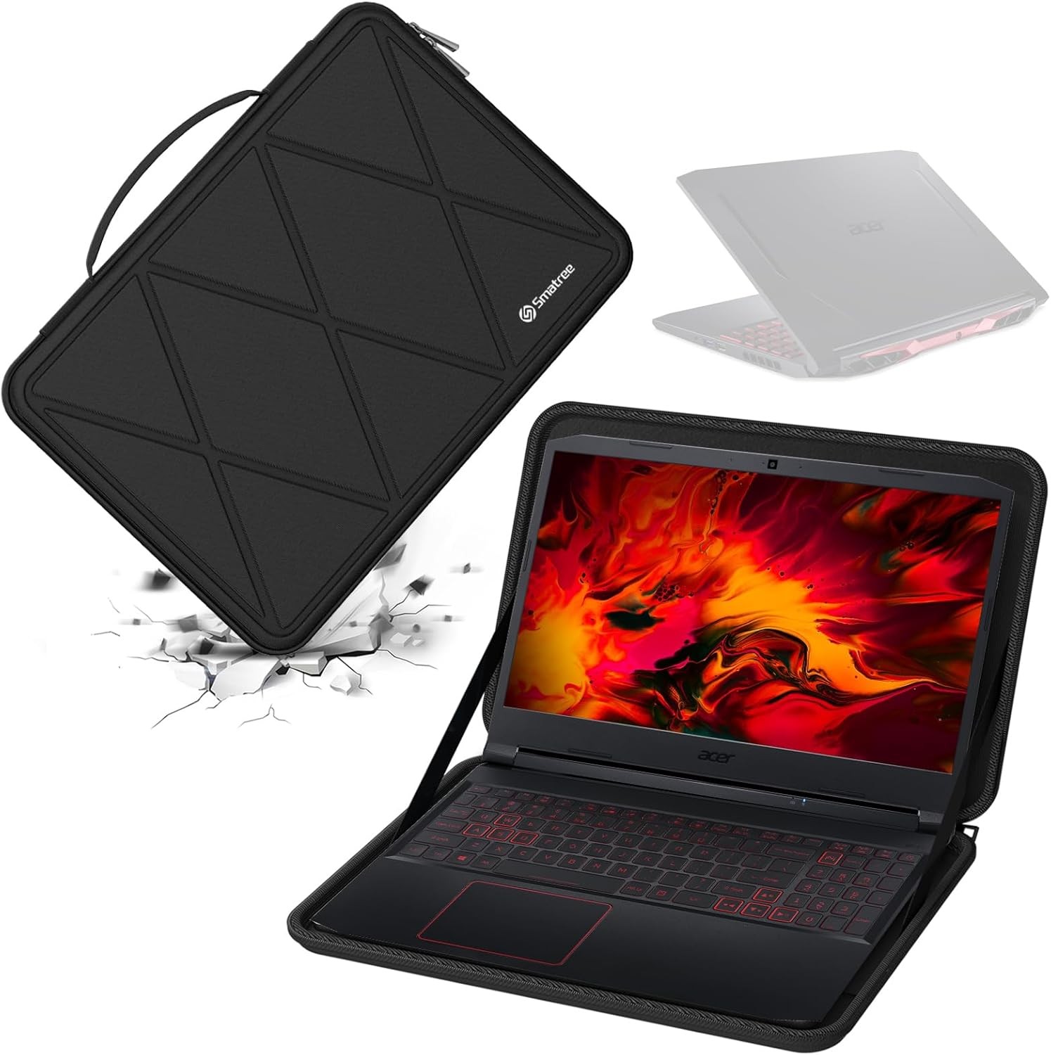 Smatree Hard EVA Protective Sleeve For Acer 15.6 inch (X8313), X Series-Black 