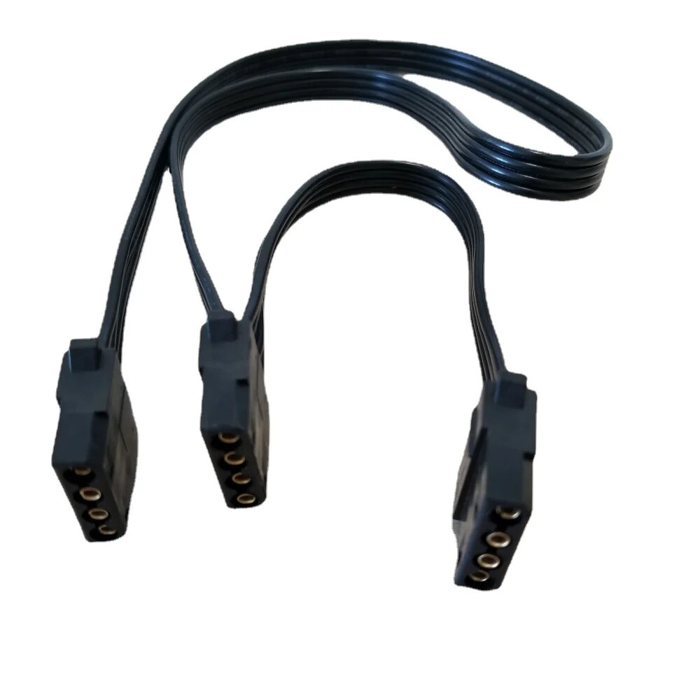 3-Port 4Pin IDE Molex 1 to 2 Y Splitter Power Adapter Converter Cable F 18AWG 